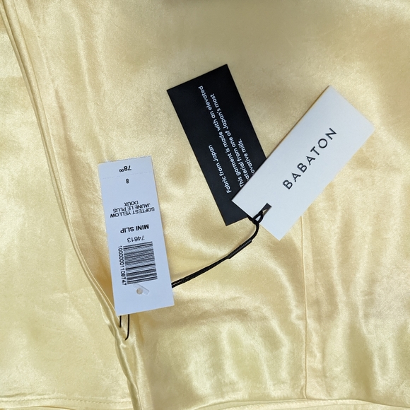 NWT YELLOW Aritzia Babton Slip Skirt - Picture 4 of 8